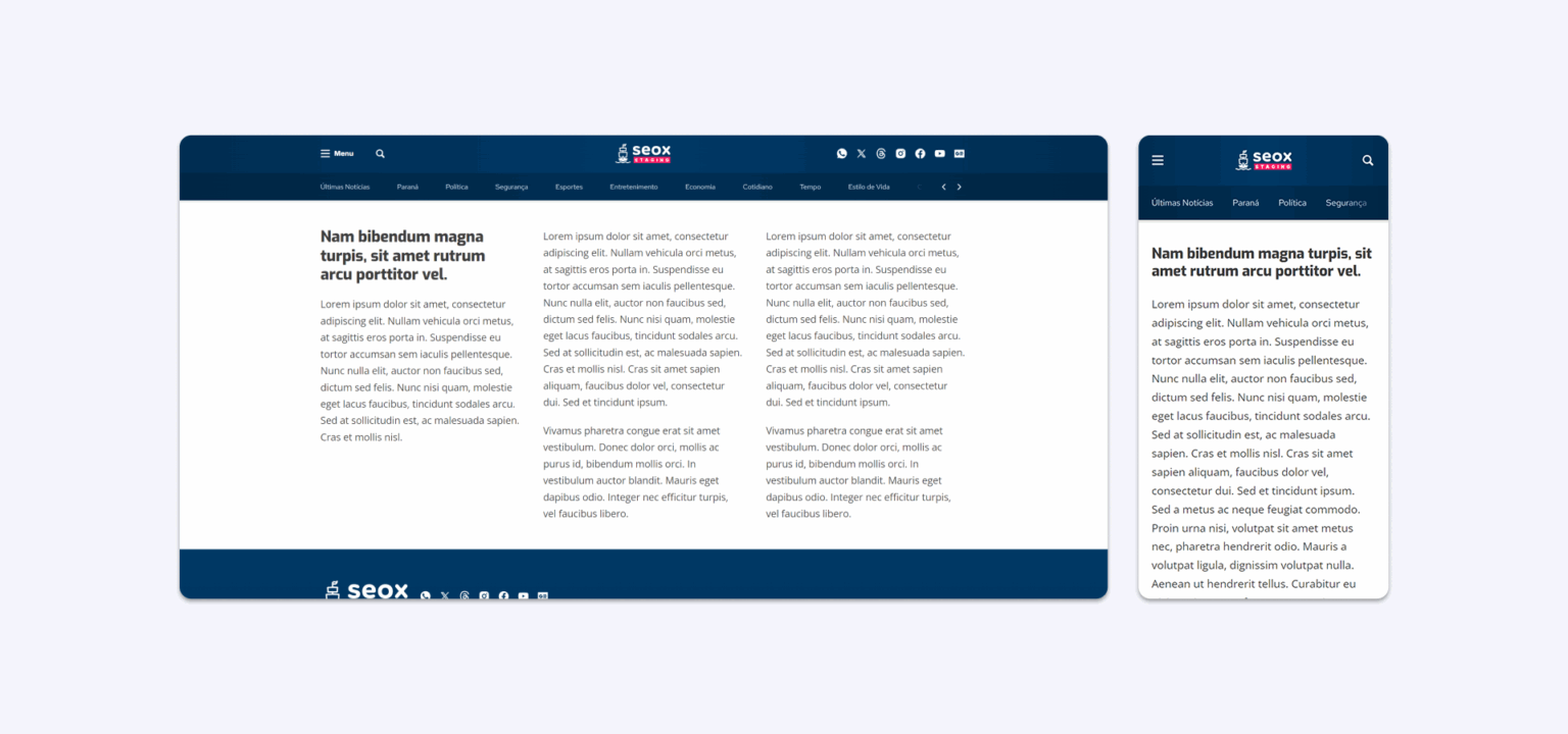 Seção 3 Colunas Seção 3 Colunas