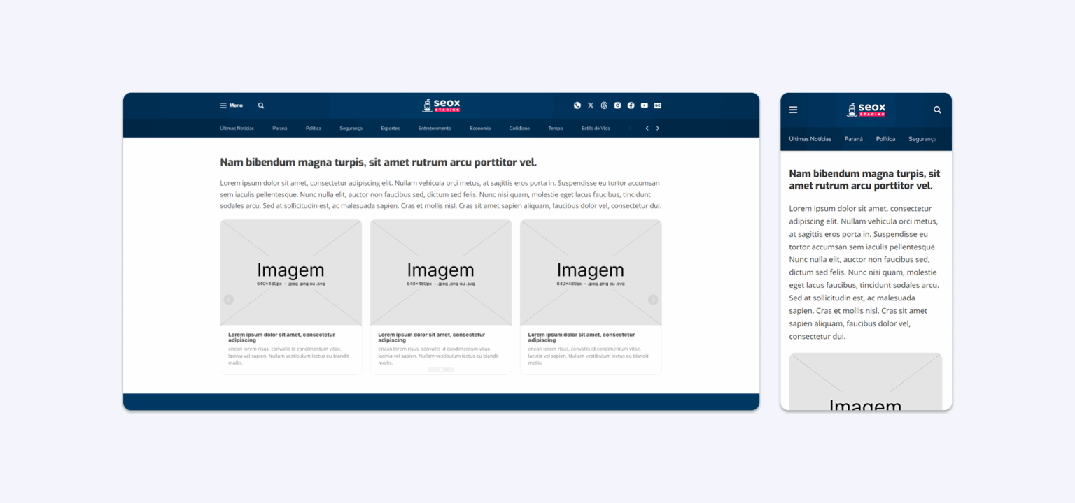 Seção Carrossel 3 Cards Seção Carrossel 3 Cards